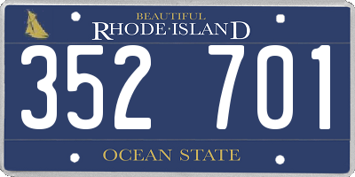 RI license plate 352701