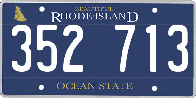 RI license plate 352713