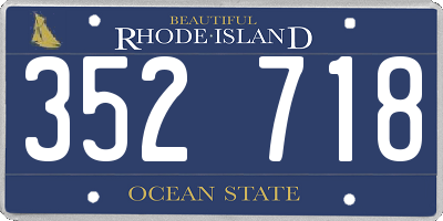 RI license plate 352718