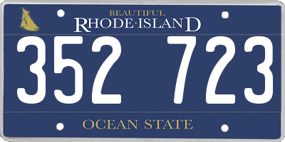 RI license plate 352723