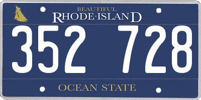 RI license plate 352728