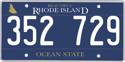 RI license plate 352729