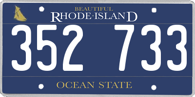 RI license plate 352733
