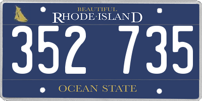 RI license plate 352735