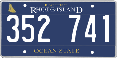RI license plate 352741