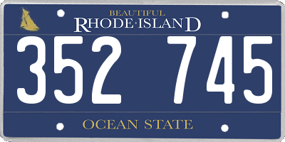 RI license plate 352745