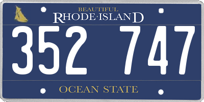 RI license plate 352747