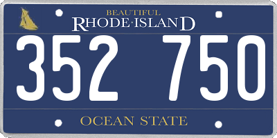 RI license plate 352750