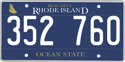 RI license plate 352760