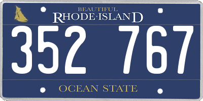 RI license plate 352767