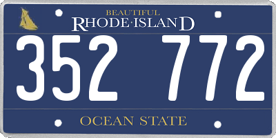 RI license plate 352772