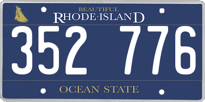 RI license plate 352776
