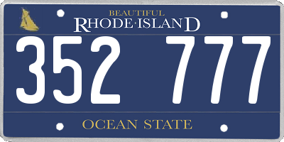 RI license plate 352777