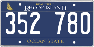 RI license plate 352780