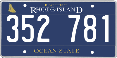 RI license plate 352781