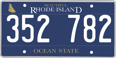 RI license plate 352782