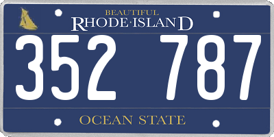 RI license plate 352787