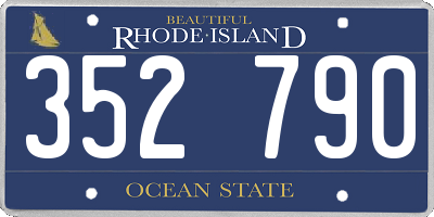 RI license plate 352790