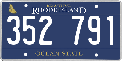 RI license plate 352791