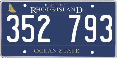 RI license plate 352793