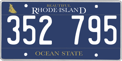 RI license plate 352795