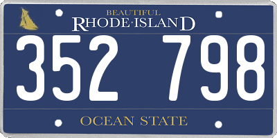 RI license plate 352798