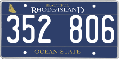 RI license plate 352806