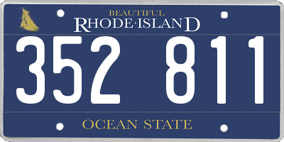 RI license plate 352811