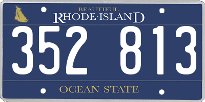 RI license plate 352813