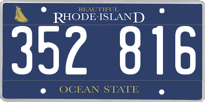 RI license plate 352816