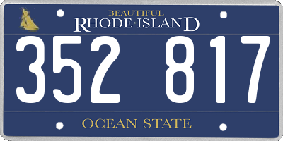 RI license plate 352817