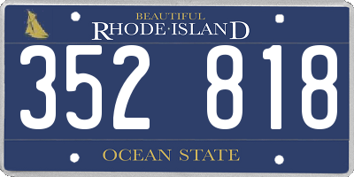 RI license plate 352818