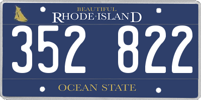 RI license plate 352822