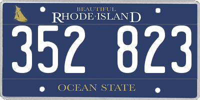 RI license plate 352823