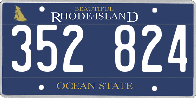 RI license plate 352824