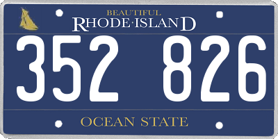 RI license plate 352826