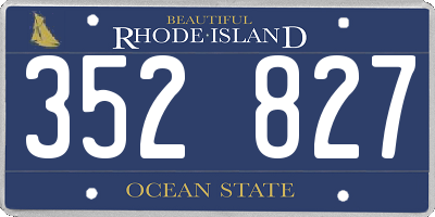 RI license plate 352827