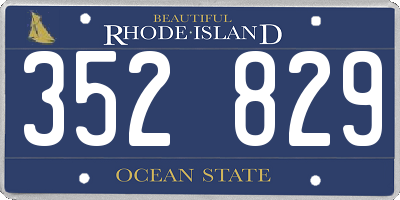 RI license plate 352829