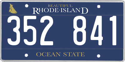 RI license plate 352841