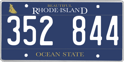 RI license plate 352844