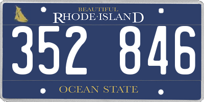 RI license plate 352846