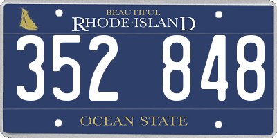 RI license plate 352848