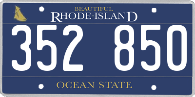 RI license plate 352850