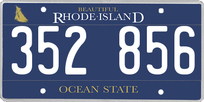 RI license plate 352856