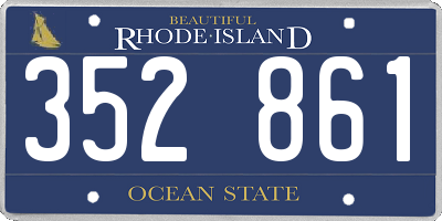 RI license plate 352861
