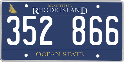 RI license plate 352866