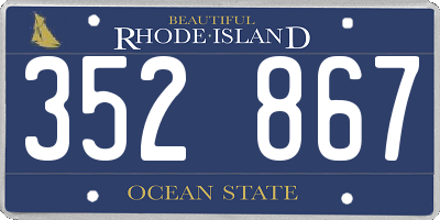 RI license plate 352867