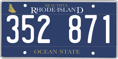 RI license plate 352871