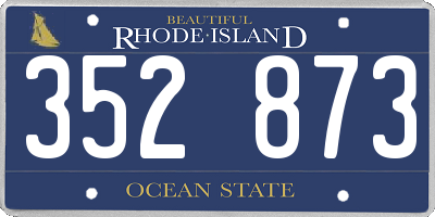 RI license plate 352873