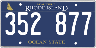 RI license plate 352877